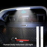 Lámpara LED de inducción del cuerpo humano: luz de lectura inalámbrica para el interior y el maletero con USB, 3 modos, montaje magnético
