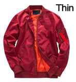 Men’s Casual Zip-Up Jacket – Lightweight or Thick Style for Spring & Fall