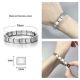Dijes colgantes modulares italianos de colores: pulsera de acero inoxidable personalizable para amantes