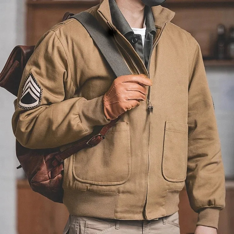 Men’s Military-Style Spring Jacket – Lightweight Tactical Bomber with Pockets (Up to 6XL)