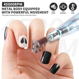 Rechargeable Electric Nail Drill Machine – 45000 RPM for Professional Manicure & Pedicure