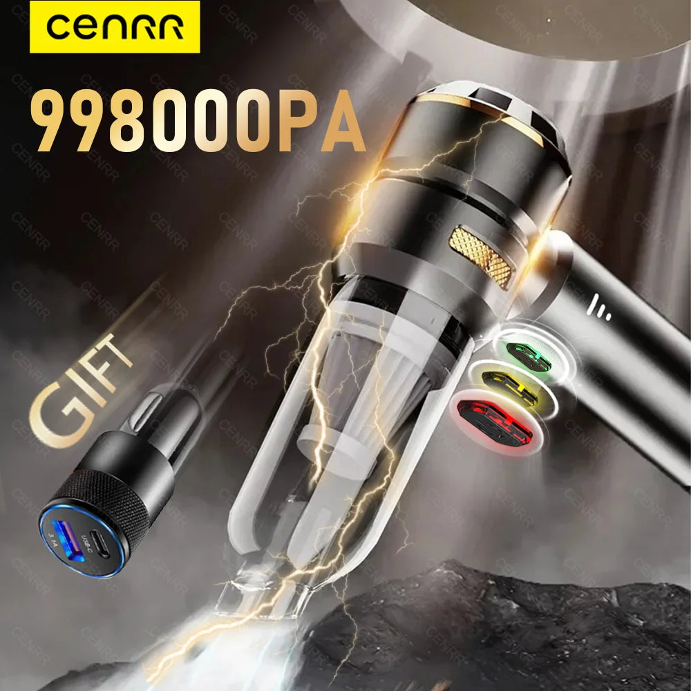 99800PA Cordless Car Vacuum Cleaner - Handheld & Powerful Wireless Cleaning