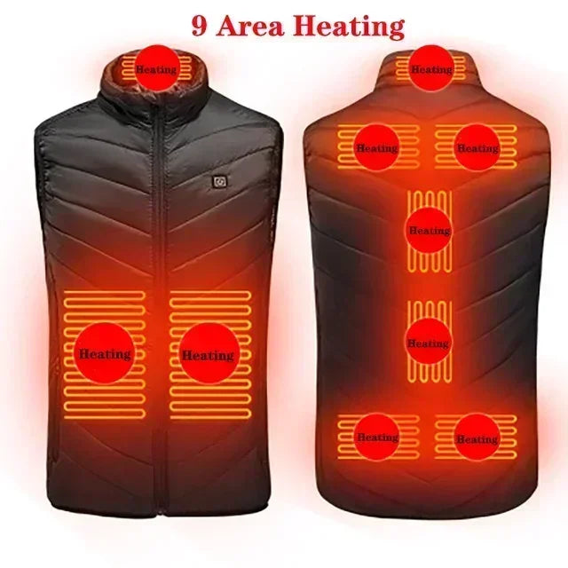 Men’s Heated Vest – USB Electric Warming Jacket with Turtleneck for Winter Outdoors