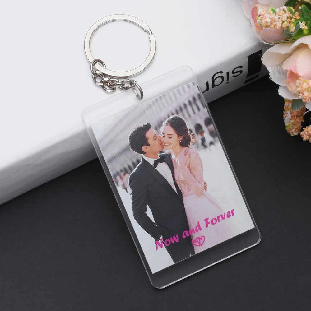 Custom Spotify Song Keychain – Personalized Acrylic Music Plaque with Photo and Album Cover Design