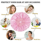 Juego de rizador de pelo sin calor: gorro de dormir de satén y varillas para rizar el cabello sin calor