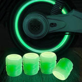 Tapones para válvulas de neumáticos que brillan en la oscuridad: ajuste universal para automóviles, motocicletas y bicicletas