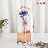 Eternal Galaxy Rose in Glass Dome - Colorful LED Flower Gift for Valentine's Day