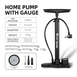 High-Pressure Manual Bike Pump with Gauge – 160PSI for Bicycle, Motorcycle, Balls & More