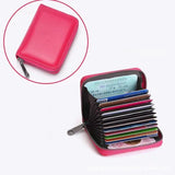 RFID Blocking Leather Wallet – Stylish Credit Card Holder with 20 Slots for Men