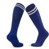 Calcetines de fútbol de compresión elásticos: calcetines deportivos transpirables hasta la rodilla para hombres, mujeres y niños