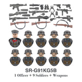WW2 Military Building Blocks Set - Army Soldier & Motorcycle Model Kit