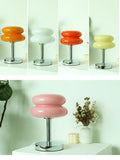Lámpara de mesa de cristal Macaron: luz nocturna con atenuación tricromática para un ambiente acogedor