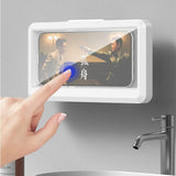 Soporte para teléfono de pared resistente al agua: funda de ducha con pantalla táctil y soporte autoadhesivo