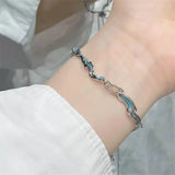 Pulsera con dije de lazo estilo punk vintage Y2K de moda: cadena de eslabones ajustable para mujer