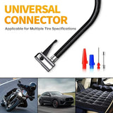 High-Power Portable Air Compressor Pump with Digital Pressure Gauge & LED Light for Car and Home