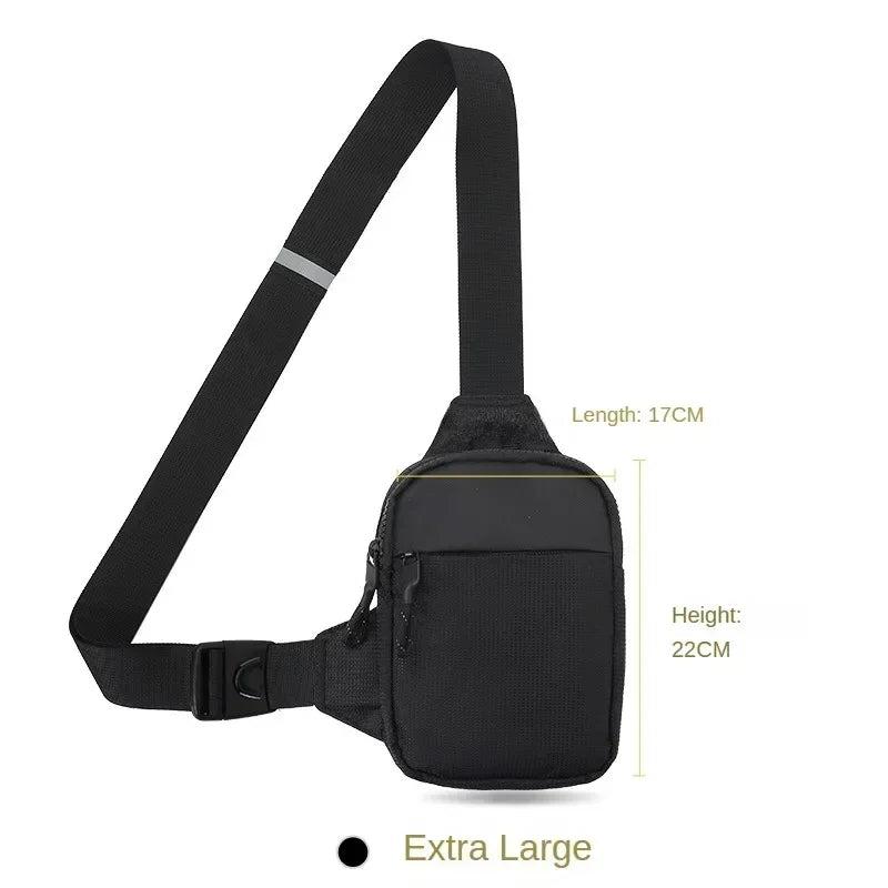 Men’s Waterproof Crossbody Chest Bag – Large Capacity Oxford Shoulder & Waist Pack for Outdoor and Travel