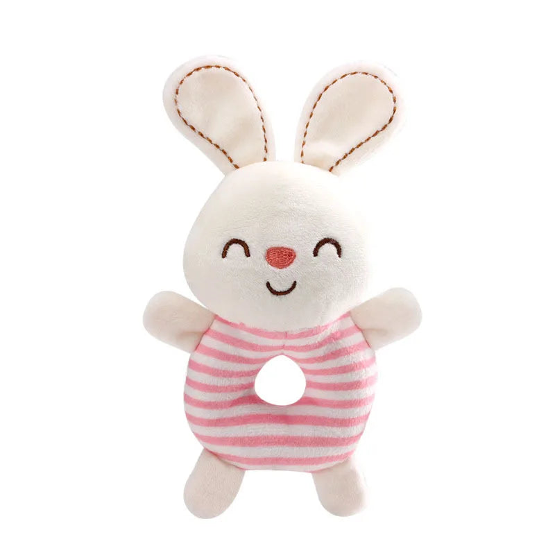 Sonajeros de peluche suaves para bebés: adorables anillos de animales para el aprendizaje temprano