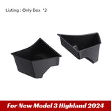 Tesla Model 3 Trunk Organizer | TPE Storage Box with Carpet Lids for 2023–2024 Highland