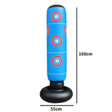 Inflatable Punching Bag for Adults & Kids - 160cm PVC Kickboxing Training Bag