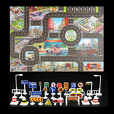 Alfombra de juegos para bebés: mapa interactivo de carreteras de la ciudad para divertirse y aprender