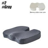 Memory Foam Coccyx Seat Cushion - U-Shaped Orthopedic Pillow for Car & Office