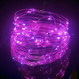 Guirnalda de luces LED de alambre de cobre, funciona con pilas, resistente al agua, para decoración del hogar, bodas y fiestas (1 m, 2 m, 3 m y 5 m)