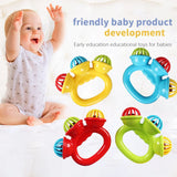 4PCS Baby Hand Rattle Ball Toys – Sensory Grasping & Developmental Playset