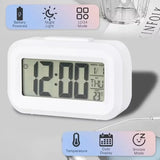 LED Digital Alarm Clock with Calendar, Temperature, and Snooze for Bedroom