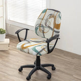 Stretch Office Chair Covers – 2-Piece Printed Seat & Backrest Protector Set