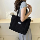 Corduroy Casual Tote Bag for Women – Stylish & Spacious Everyday Bag