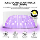 Rechargeable UV LED Nail Lamp with Timer – Wireless 120W Nail Dryer for Gel Polish