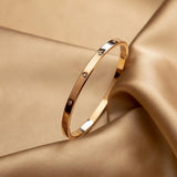 Gold Love Bangle Bracelet – Unisex Sparkling Trendy Wristwear