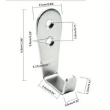 Ganchos de pared de acero inoxidable resistentes con doble orificio de 8/4 piezas, autoadhesivos e impermeables para baño.