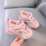 Unisex LED Light-Up Sneakers for Kids – Hook & Loop Spring Shoes (Ages 4–6)