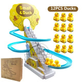 Electric Duck Climbing Toy - Musical LED Slide Track for Toddlers