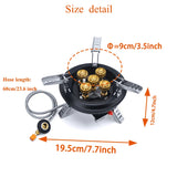 16000W High-Pressure Camping Stove with Piezo Ignition - Windproof Gas Burner