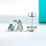 D Color Moissanite Stud Earrings – 925 Sterling Silver Cross Earrings with GRA Certificate