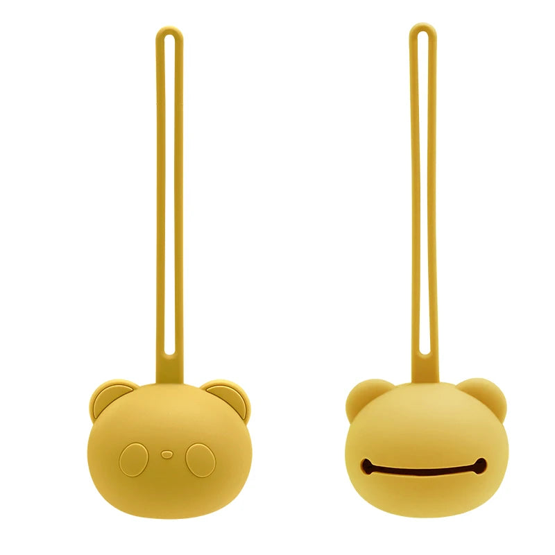 Recién llegado, producto en oferta, funda para chupete de bebé con forma de oso panda grueso, funda de silicona para pezón para bebé