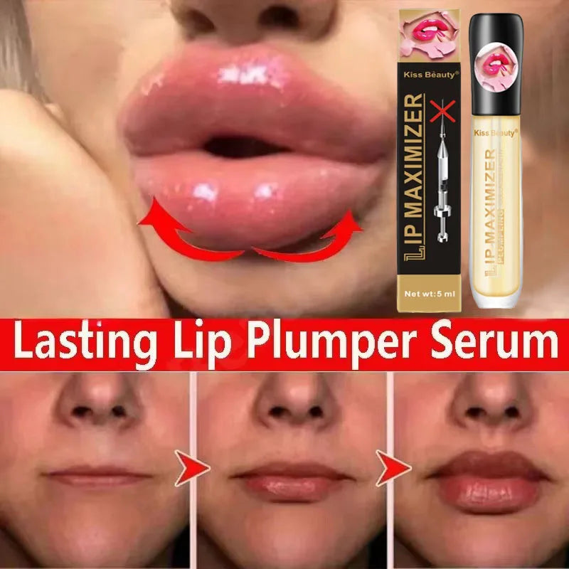 Long-Lasting Lip Plumper Oil with Hydrating and Volumizing Serum