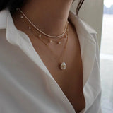Trendy Stainless Steel Moon Pendant Necklace – Elegant & Durable Jewelry for Women