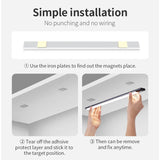Wireless Motion Sensor LED Night Light – USB Rechargeable, Auto On/Off Cabinet Lamp