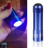 9-LED UV Flashlight - Portable Nail Gel Curing Lamp & Adhesive Dryer