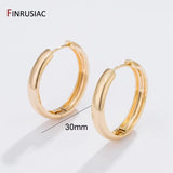 Trendy Gold Plated Hoop Earrings for Women – Classic Round Circle Design