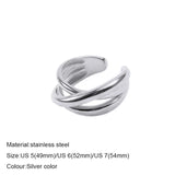 Minimalist Gold-Plated Stainless Steel Open Ring – Trendy & Elegant Jewelry for Women