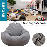Large Cotton Bean Bag Chair Cover – No-Fill, Comfortable Floor Lounger for Adults