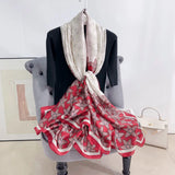 Versatile Polyester Scarf & Shawl for Women – Stylish Beach Accessory for All Seasons