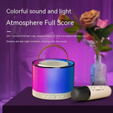 Portable Dual Microphone Bluetooth Karaoke Speaker with RGB Lights