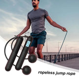 Smart Ropeless Jump Rope with Counter and Weighted Handles