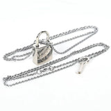 Nana Lock & Key Couple Necklace – 925 Silver Romantic Pendant Set for Women