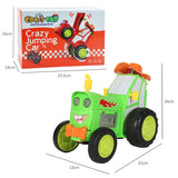 Mini coche acrobático RC con luces y música: camión de control remoto con saltos locos | Giro de 360°, marcha erguida, juguete recargable para niños